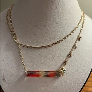 NWT Chicos Resin Confetti Convertible Necklace